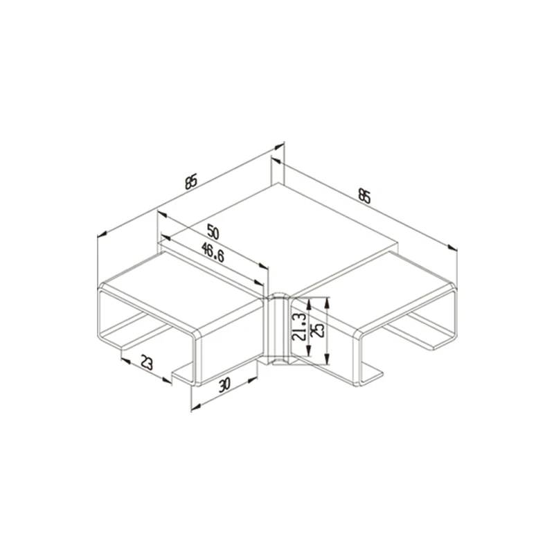 Handrail Tube Corner Connector Structure