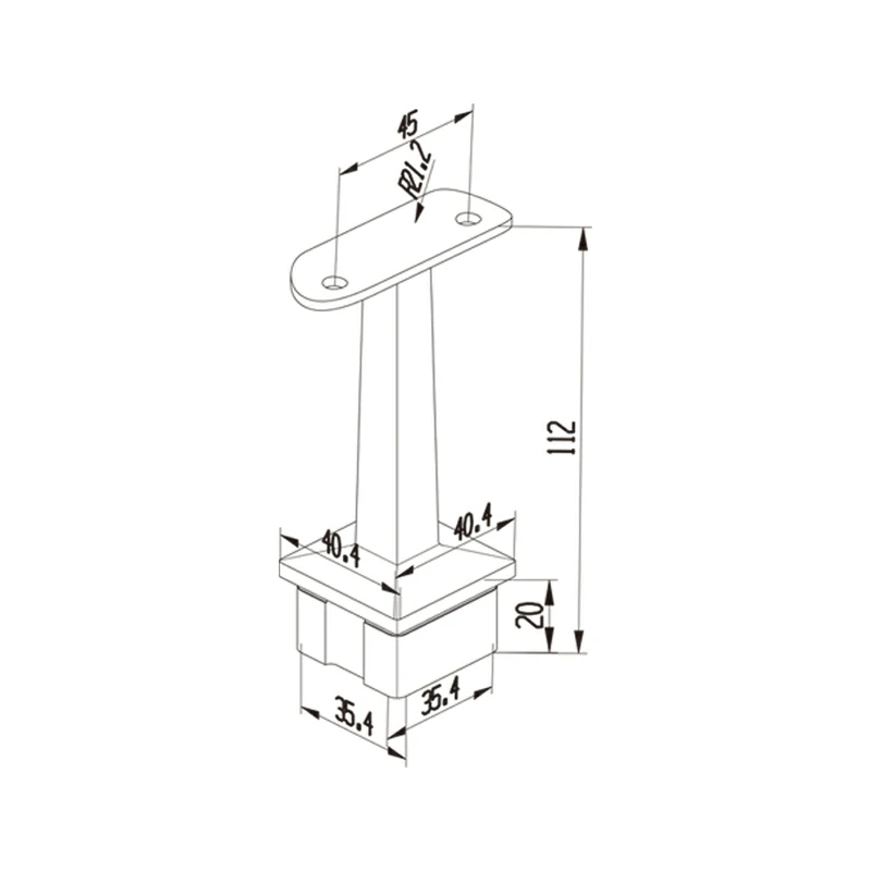 Square Handrail Support Structure