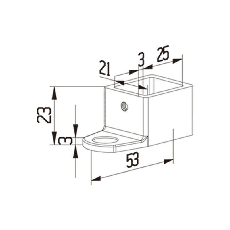 Square Wall Mount Bracket Structure
