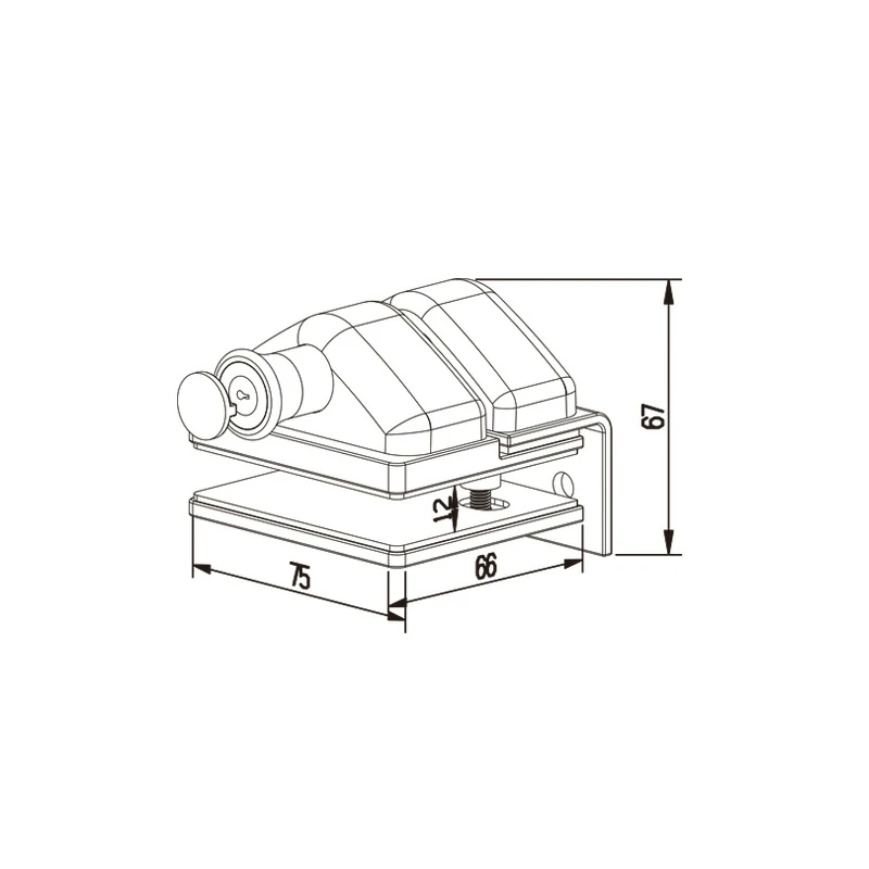 Glass Fence Latch Structure