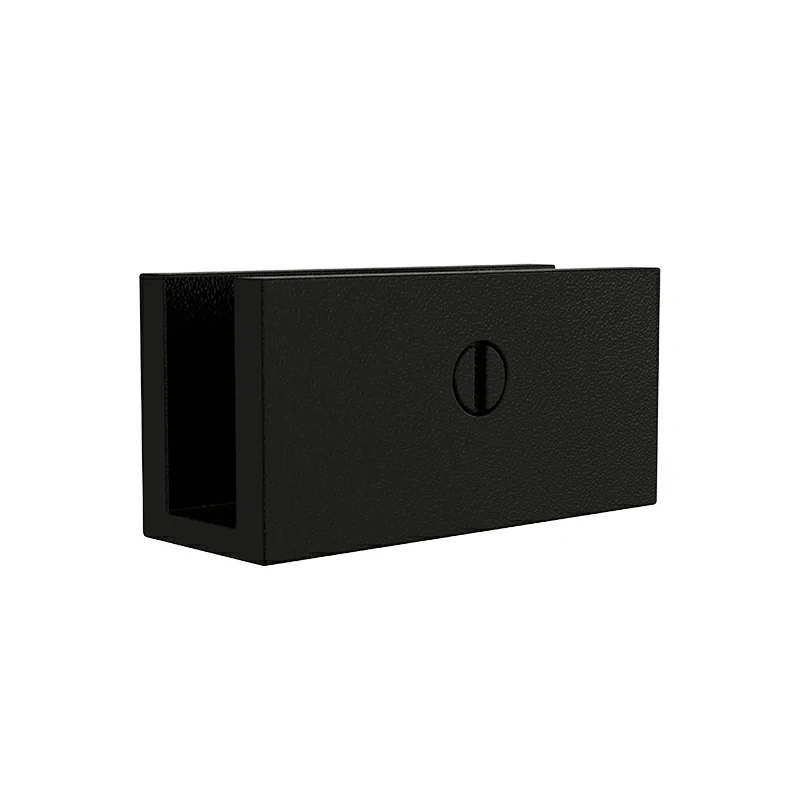 Stainless Steel Glass Shower Panel Bracket (Matte Black)