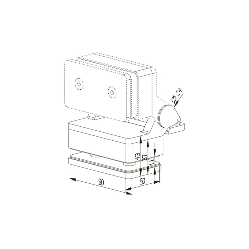 Soft Close Glass Pool Gate Hinge Structure