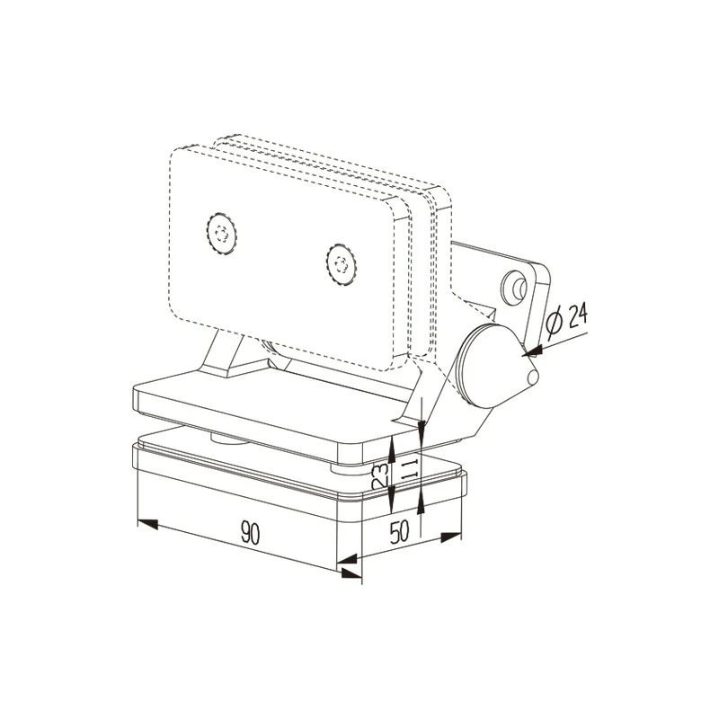 Self Closing Glass Pool Gate Hinge Structure