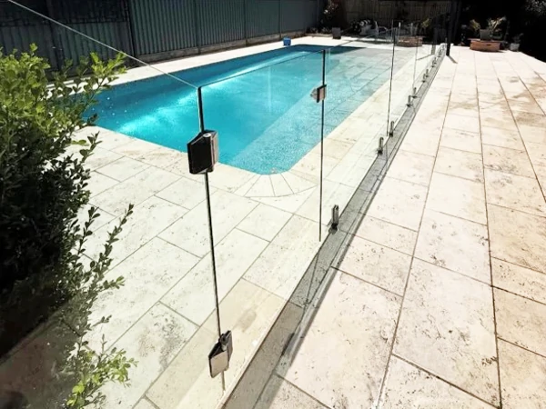 Glass Spigots, Glass Clamps, and Hydraulic Hinges for Glass Railing System