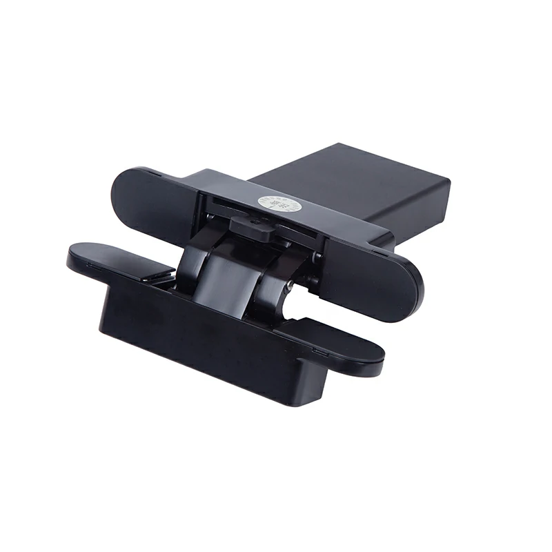 Mechanism view of heavy-duty invisible hinge showing the thick arm structure.