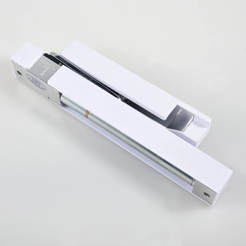 White silent door buffer device suitable for modern home interior doors.