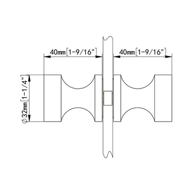 Back-to-Back Classic Shower Knob NY10 Size