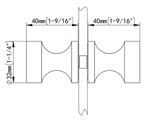 Back-to-Back Classic Shower Knob NY10 Size