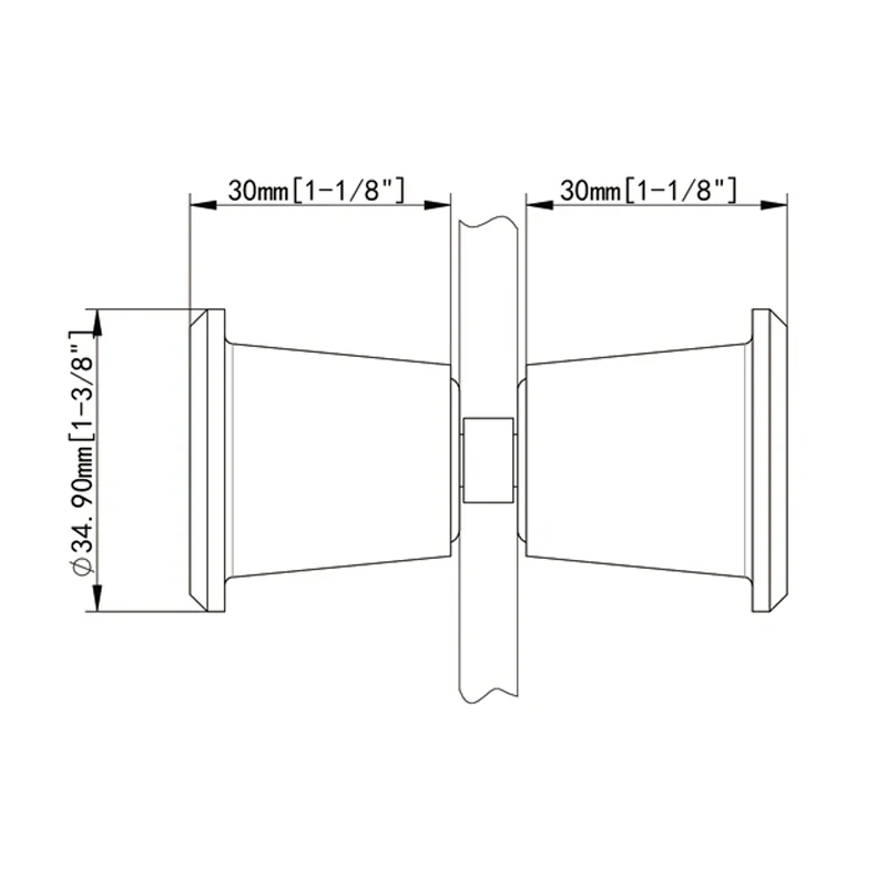 Back-to-Back Classic Shower Knob NY26 Size