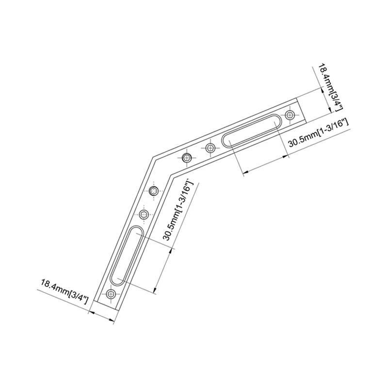135° Header Corner Bracket Size