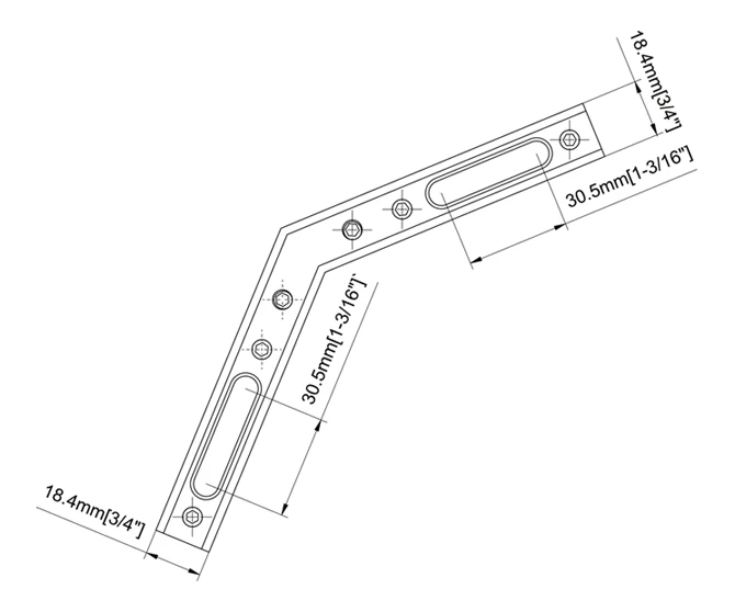 135° Header Corner Bracket Size