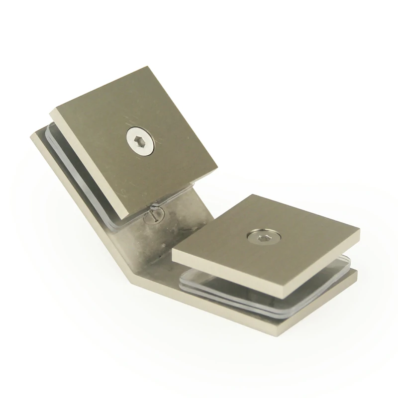 135°Glass to Glass Square Wall Mount & Glass Clamp