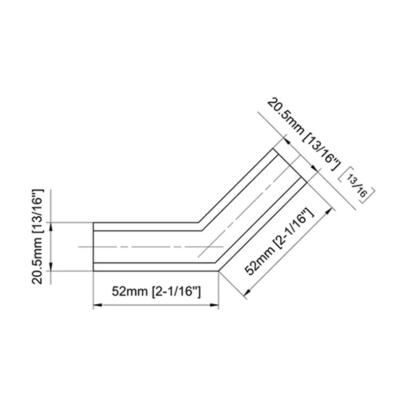 135°Sleeve Over Bracket Shower Glass Clamp-AU14202M Size