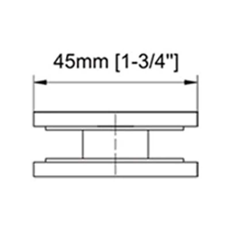 180° Glass to Glass Radius Corners Profile Glass Clamp Size1