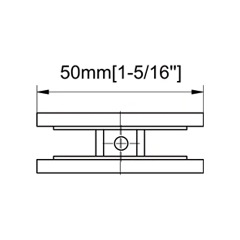180°Glass to Glass Square Wall Mount & Glass Clamp Size