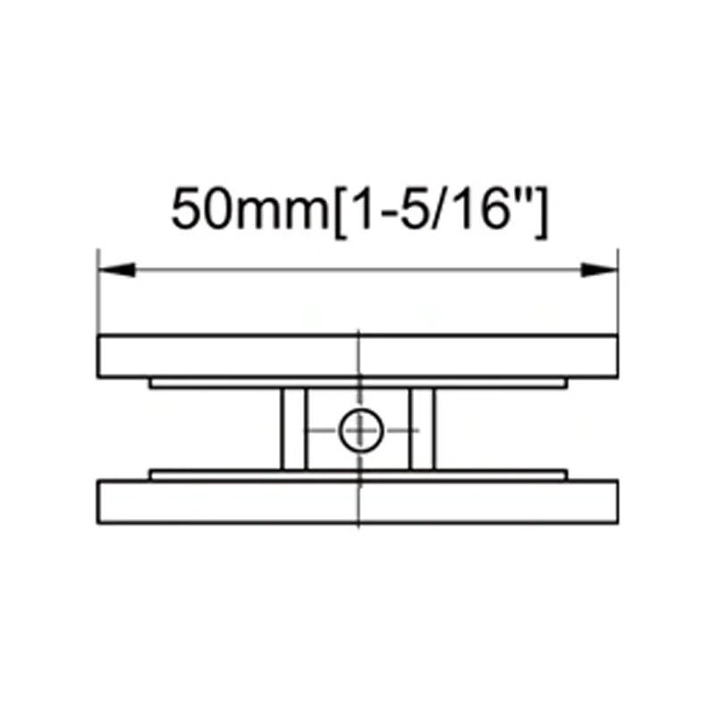 180°Pivoting Transom Clamp Square Wall Mount & Glass Clamp Size