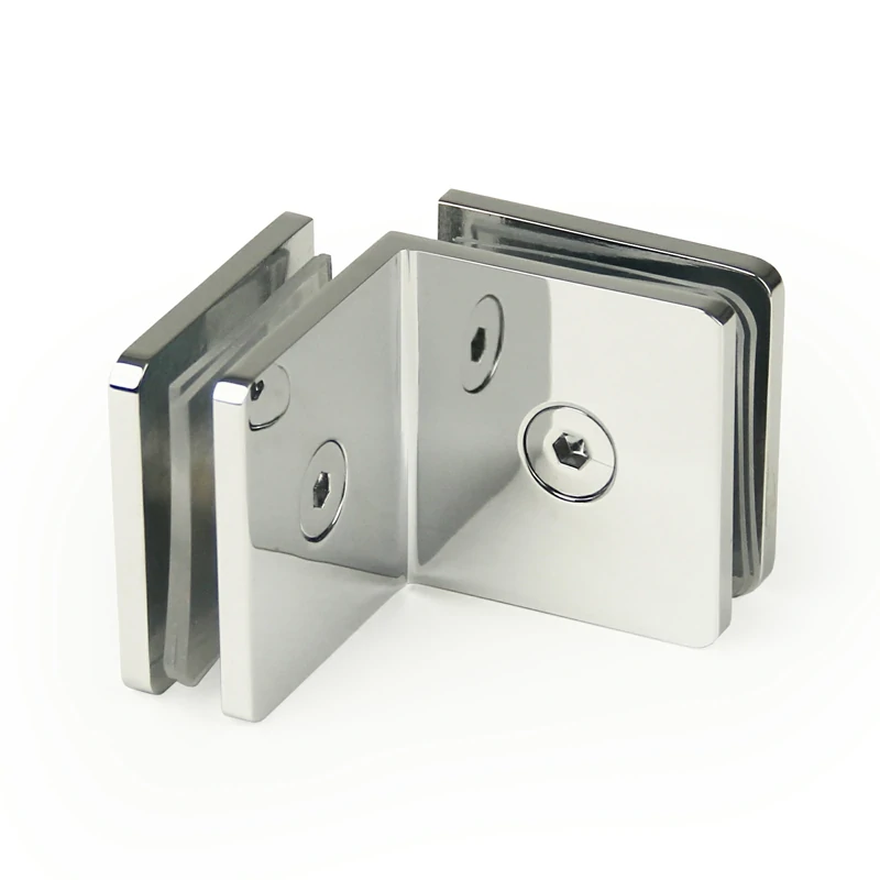90° Glass to Glass Radius Corners Profile Glass Clamp
