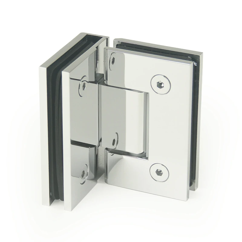 H1-Series 90° Glass to Glass Square  Profile Shower Door Hinge