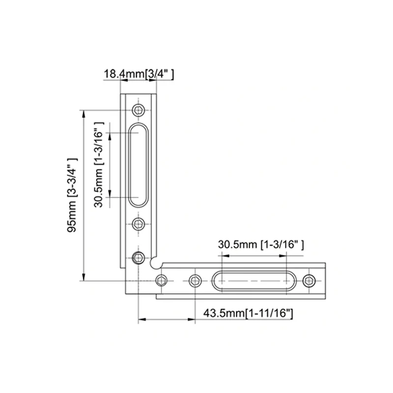 90°Header Corner Bracket Size