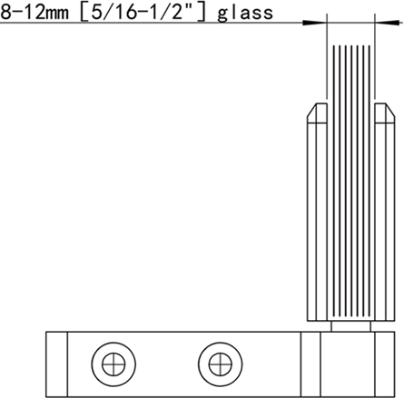 L-Mount Left Pivot Hinge Shower Door Pivot Hinges Size1