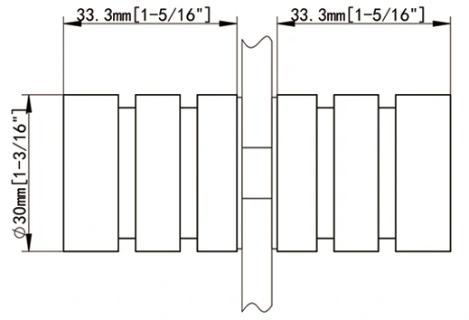 Back to Back Round Shower Knob NY03 Size