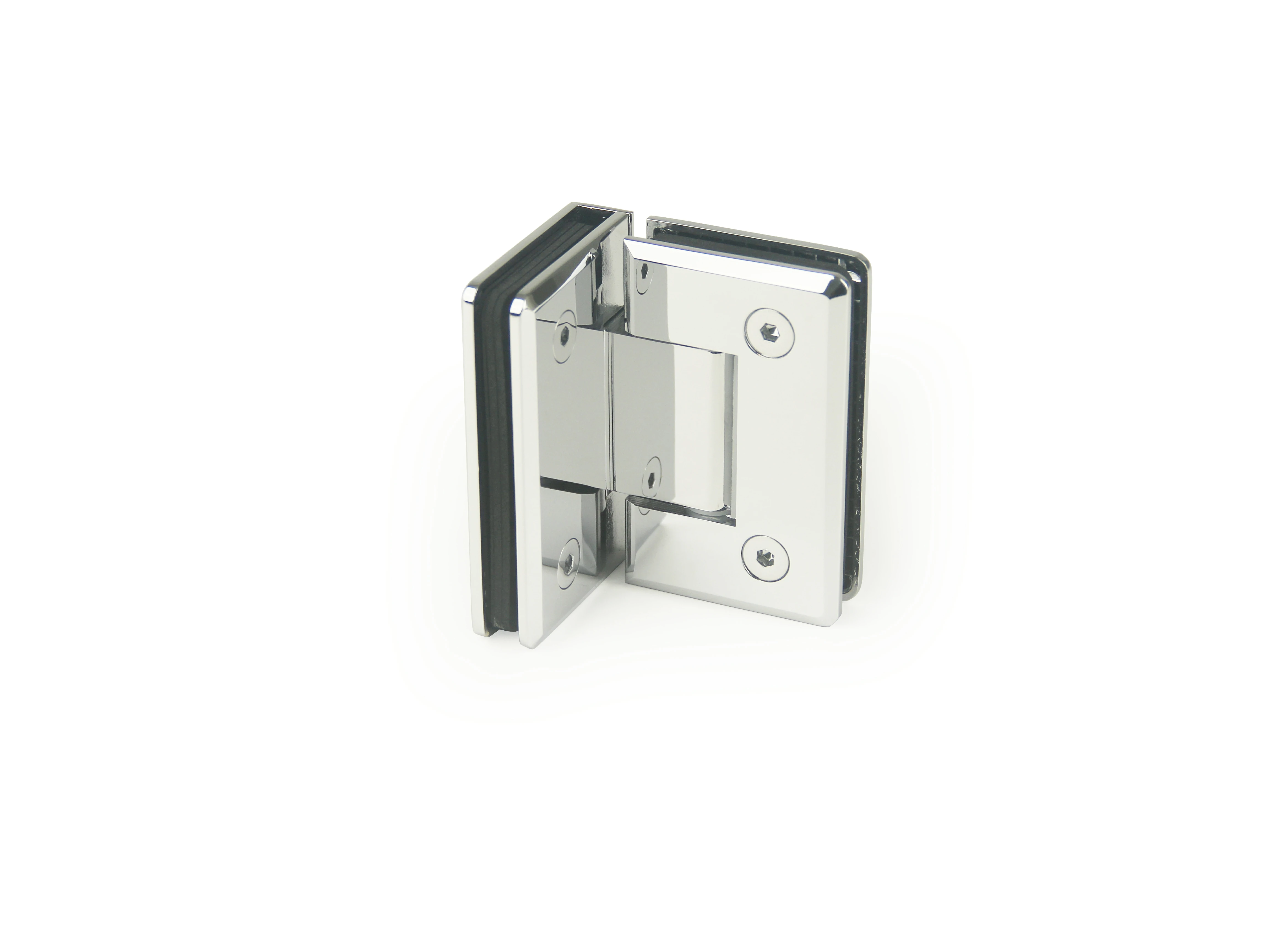 H1-Series Beveled Profile 90°Glass to Glass Shower Door Hinges