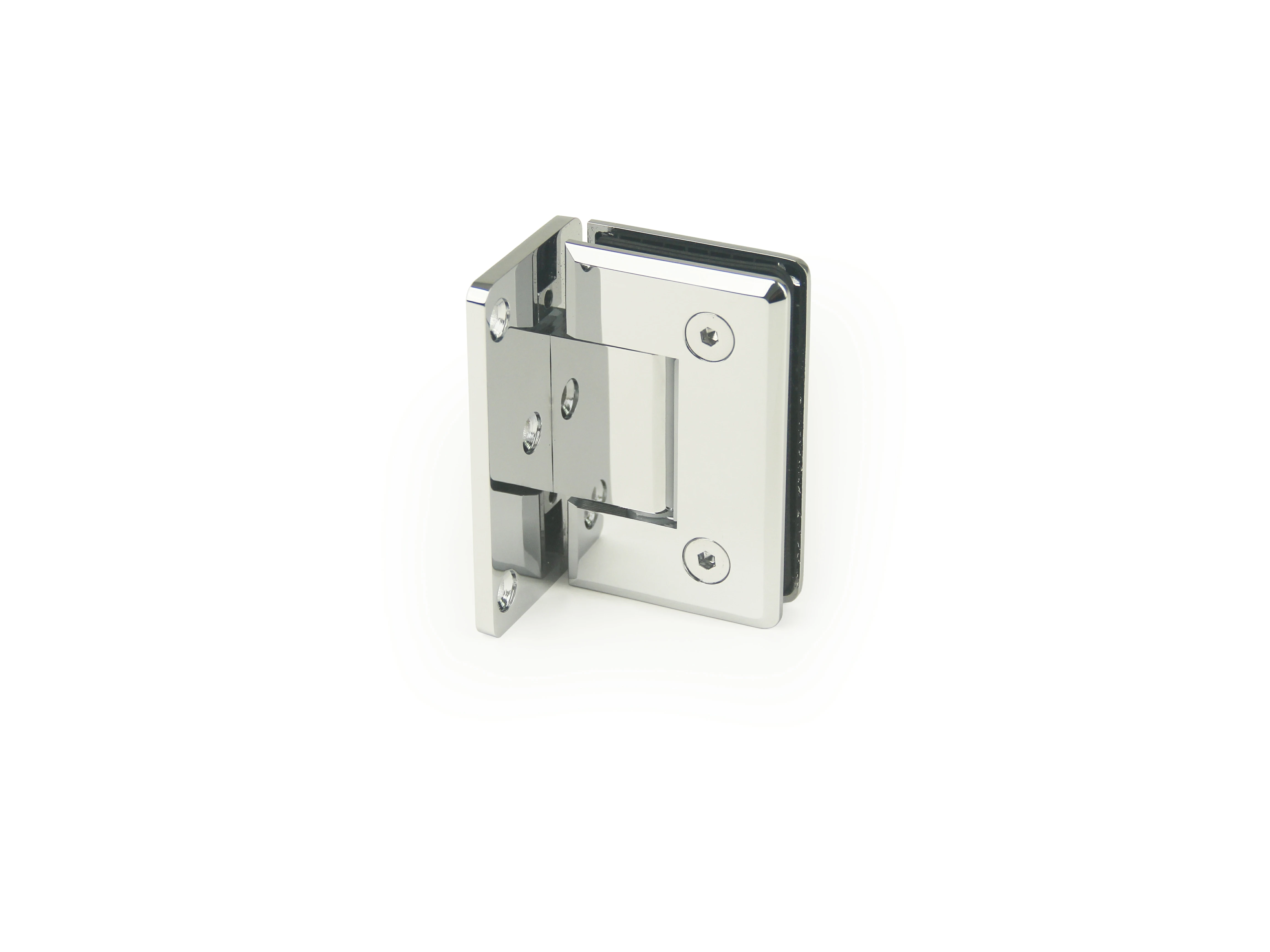 H1-Series Beveled Profile Glass to Wall Shower Door Hinges