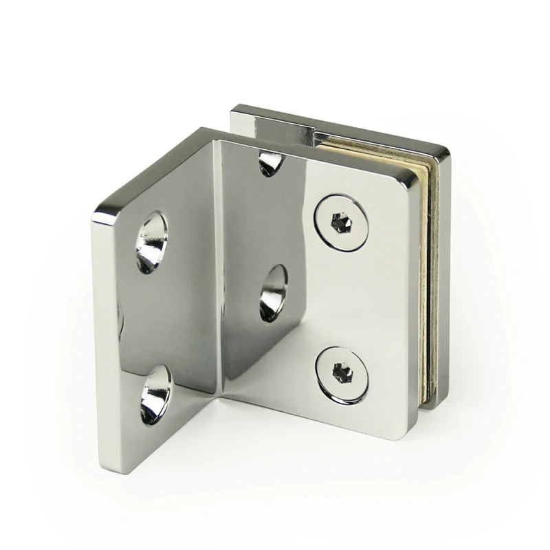 Beveled Profile Glass to Wall Square Glass Clamp