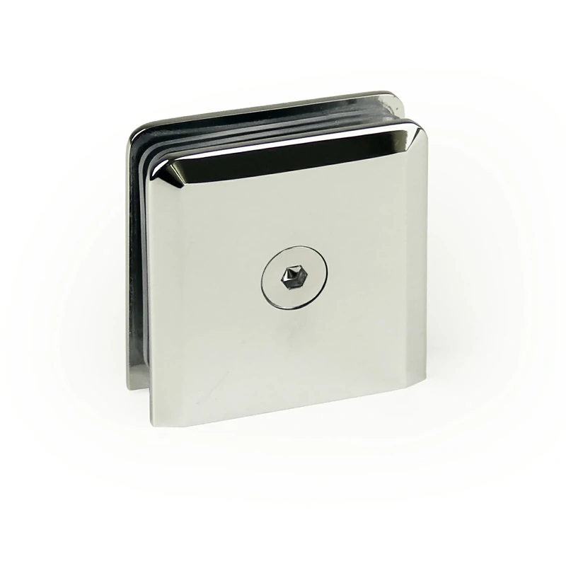 Beveled Profile Square Wall Mount & Glass Clamp