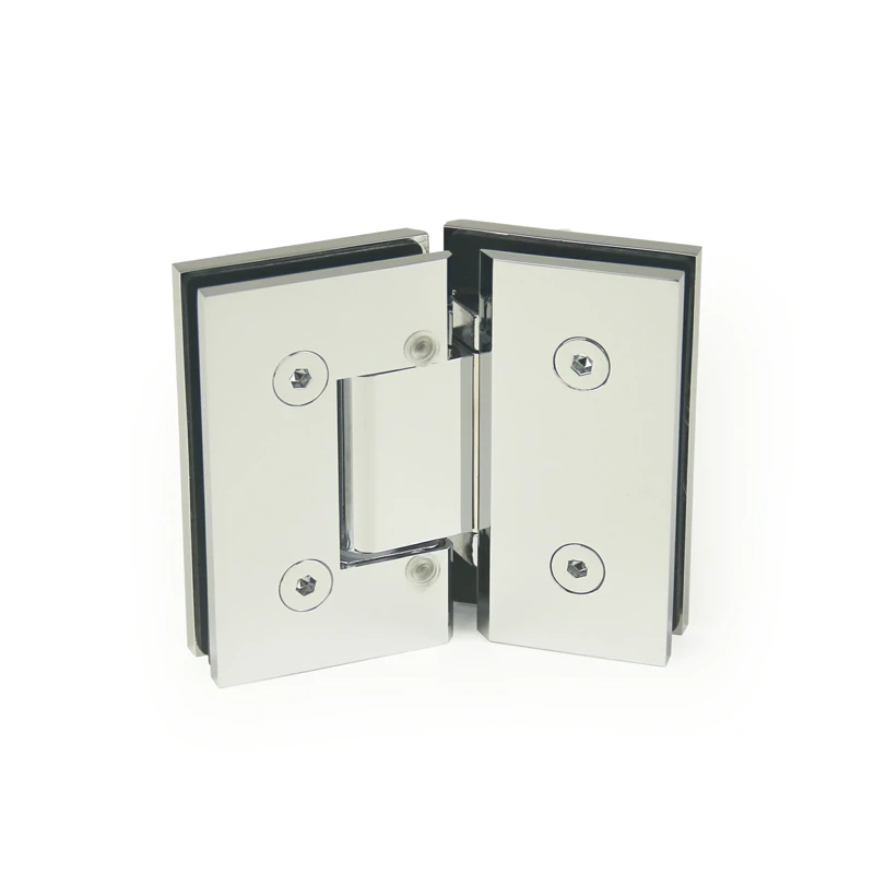 H14-Series Beveled Profile with Covers Glass to Glass 135° Square Profile Shower Door Hinges