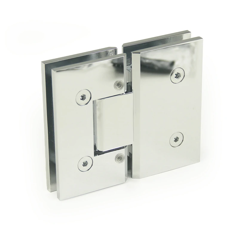H10-Series Beveled Profile with Covers Glass to Glass 180°Square Profile Shower Door Hinges