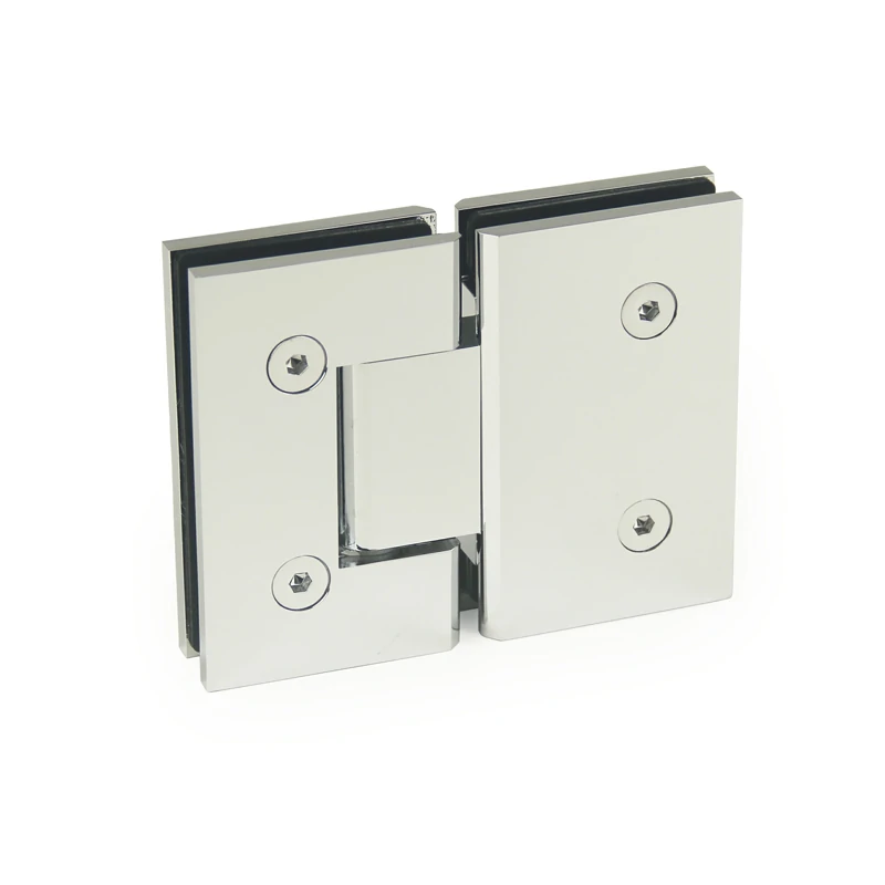 Beveled Profile with Covers Glass to Glass 180° Square Profile Shower Door Hinges