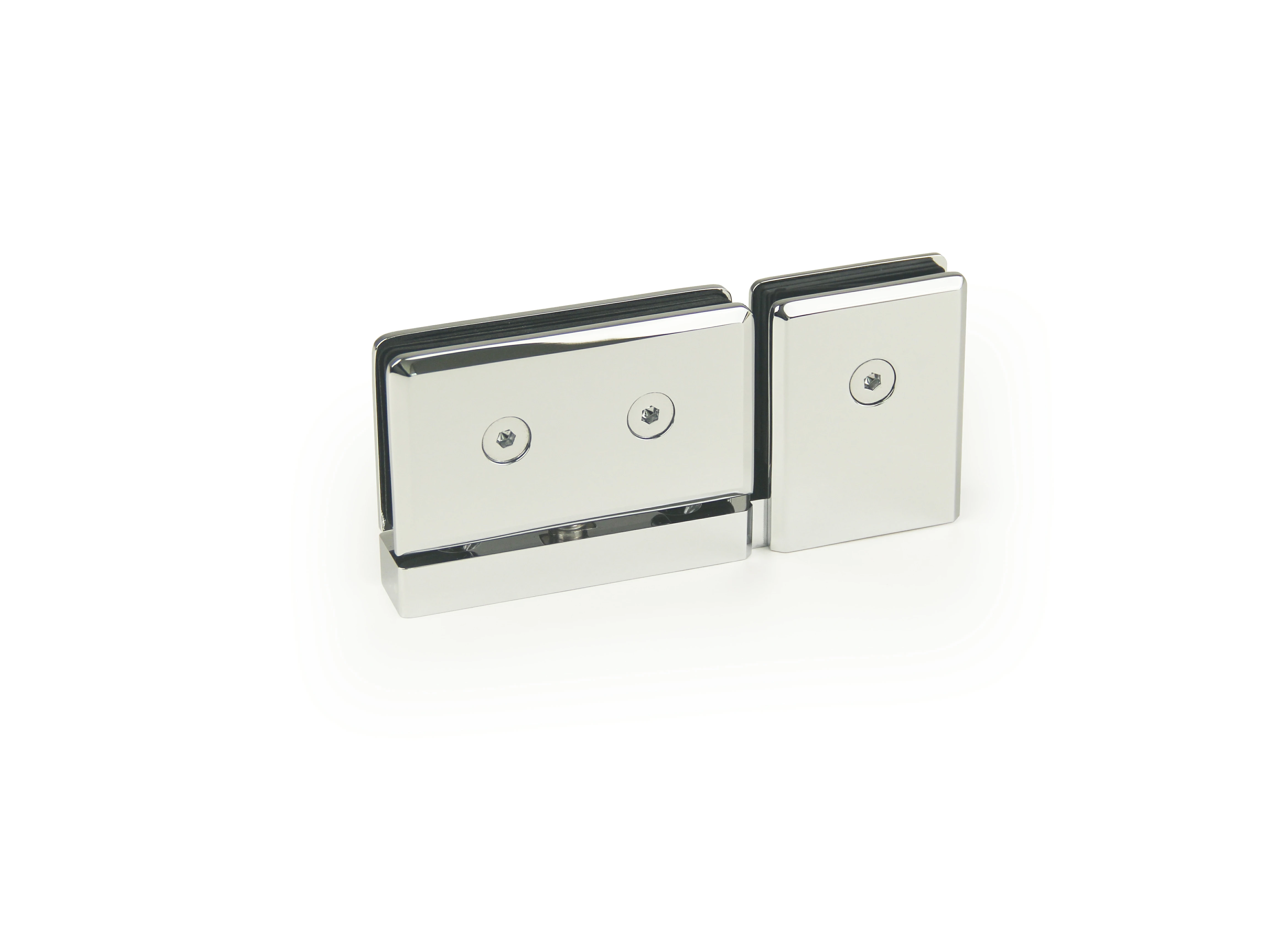 H8-Series Beveled Profile With Radius Corners 180° Pivot Shower Door Hinges