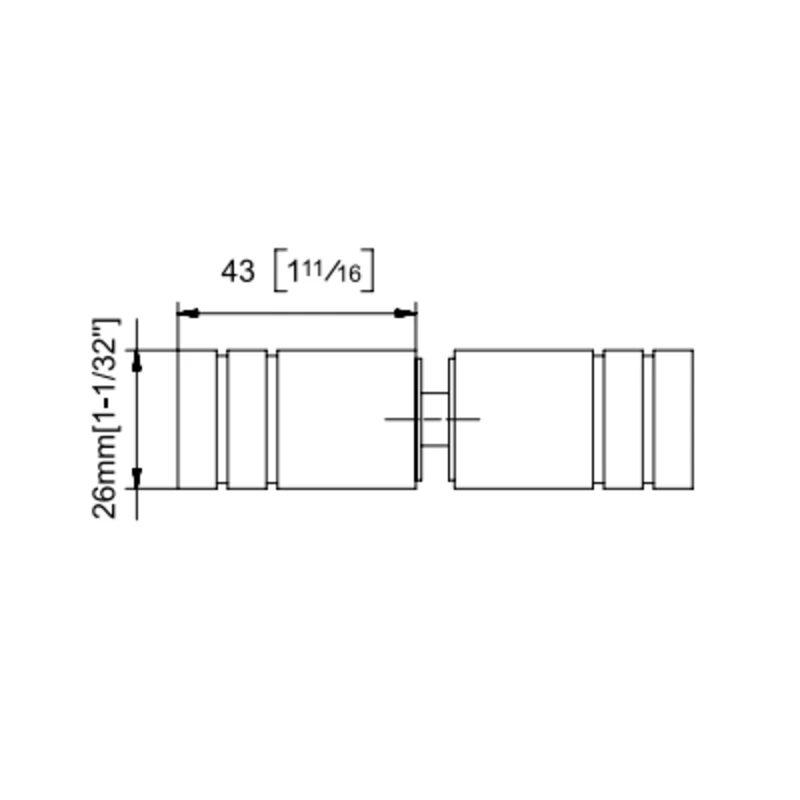 Black Back to Back Square Shower Knob Size
