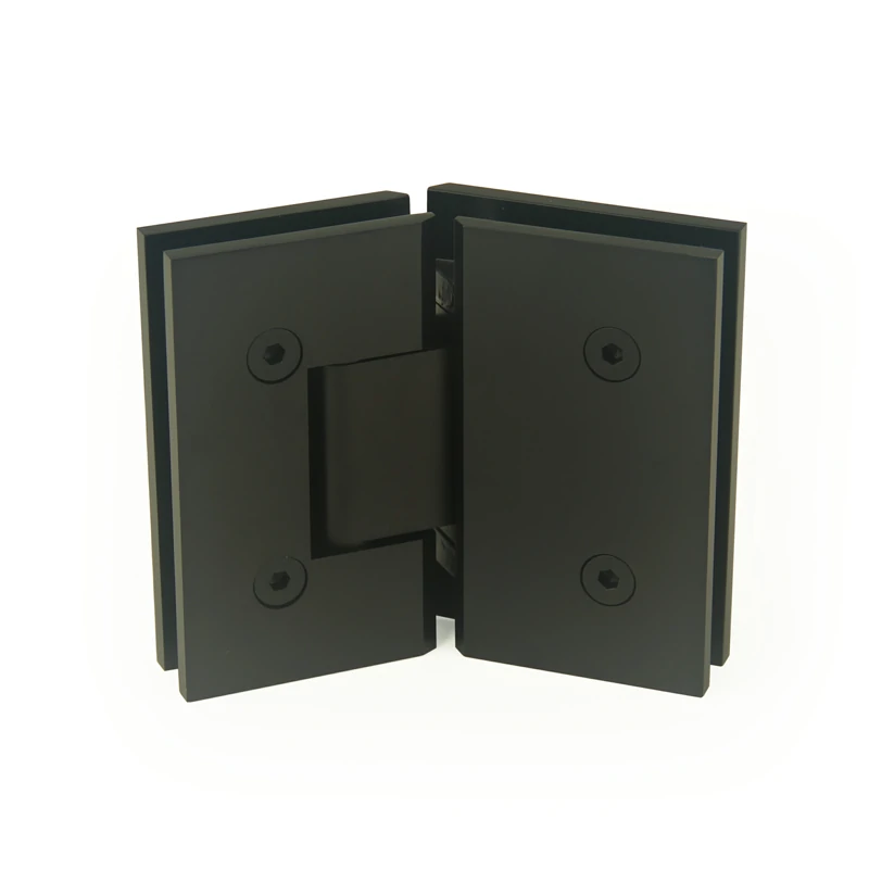 H10-Series Black Square Profile 135° Glass to Glass Shower Door Hinges