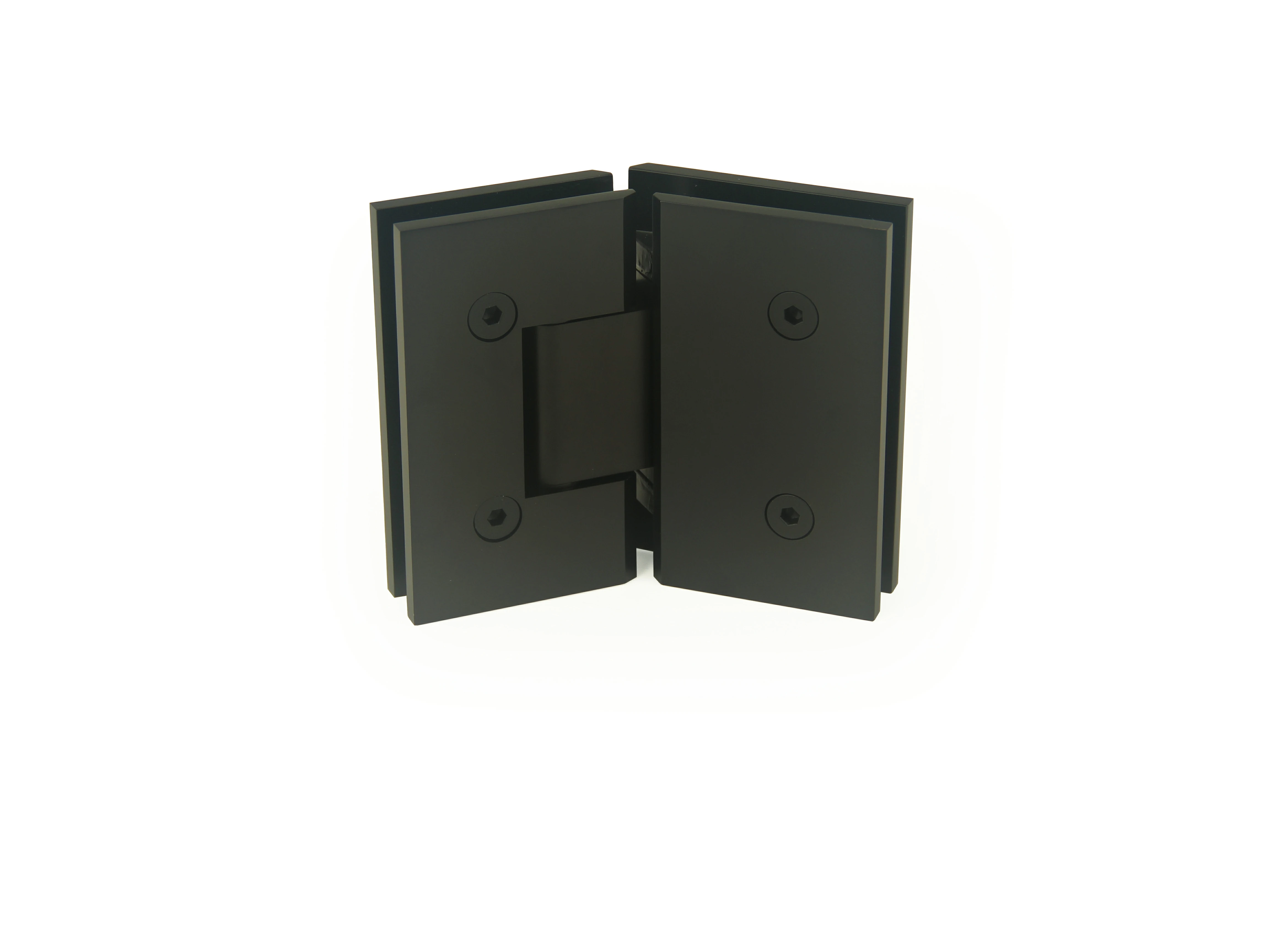 H10-Series Black Square Profile 135° Glass to Glass Shower Door Hinges