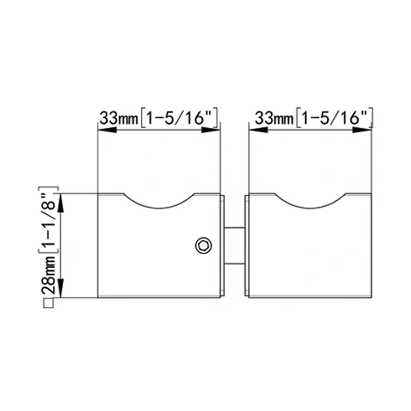 Black Square Back to Back Finger Grip Shower Knob NF12 Size