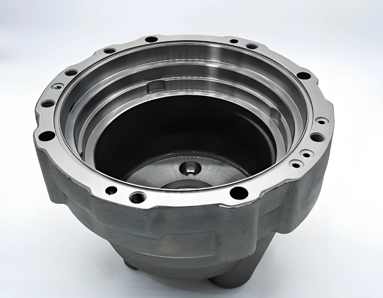 Low-temperature ductile iron casting (QT450-10AL) for hydraulic motor housing, designed to withstand polar environments and high-pressure impact.