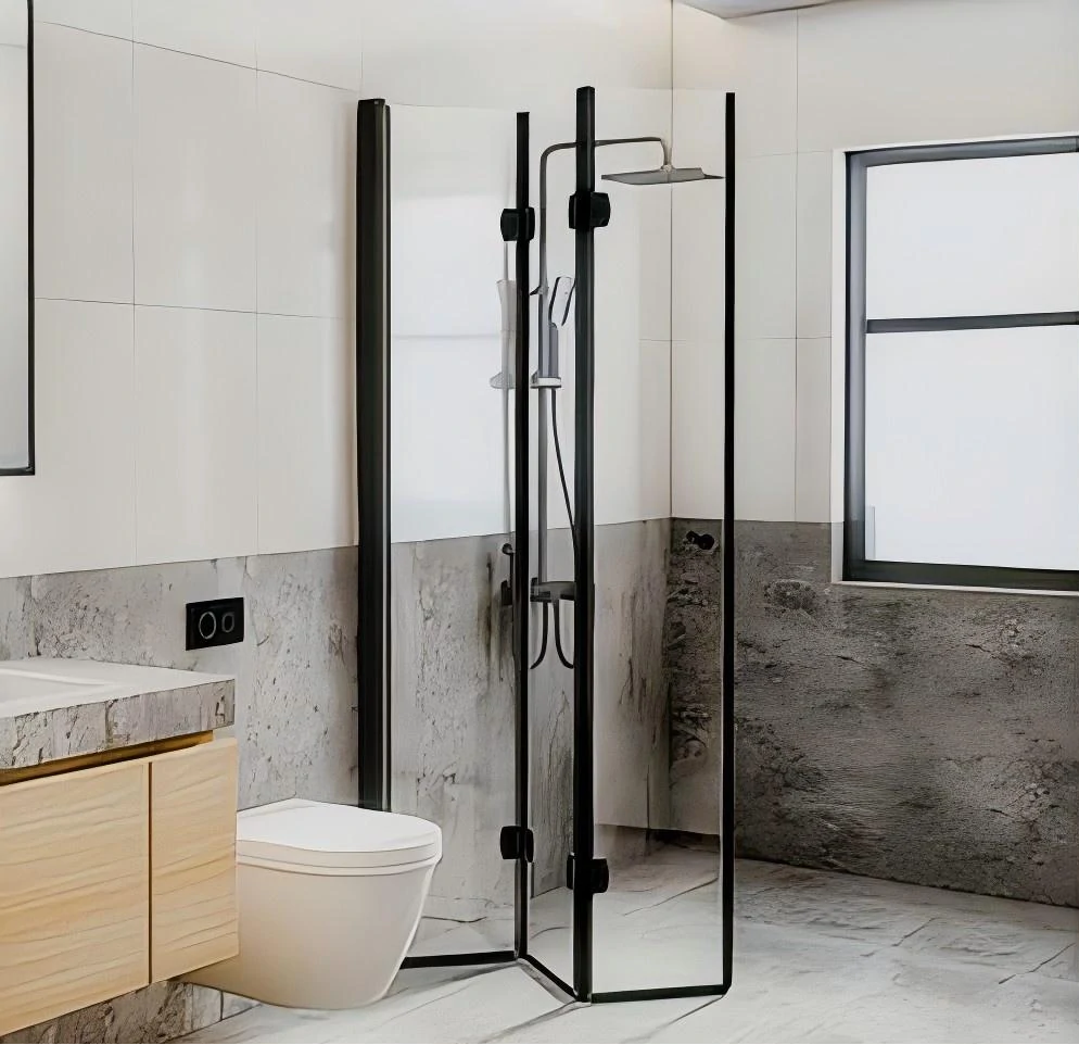 Hinged folding doors