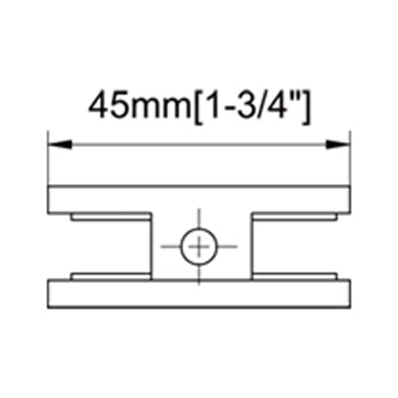 Glass to Wall Radius Corners Profile Glass Clamp Size