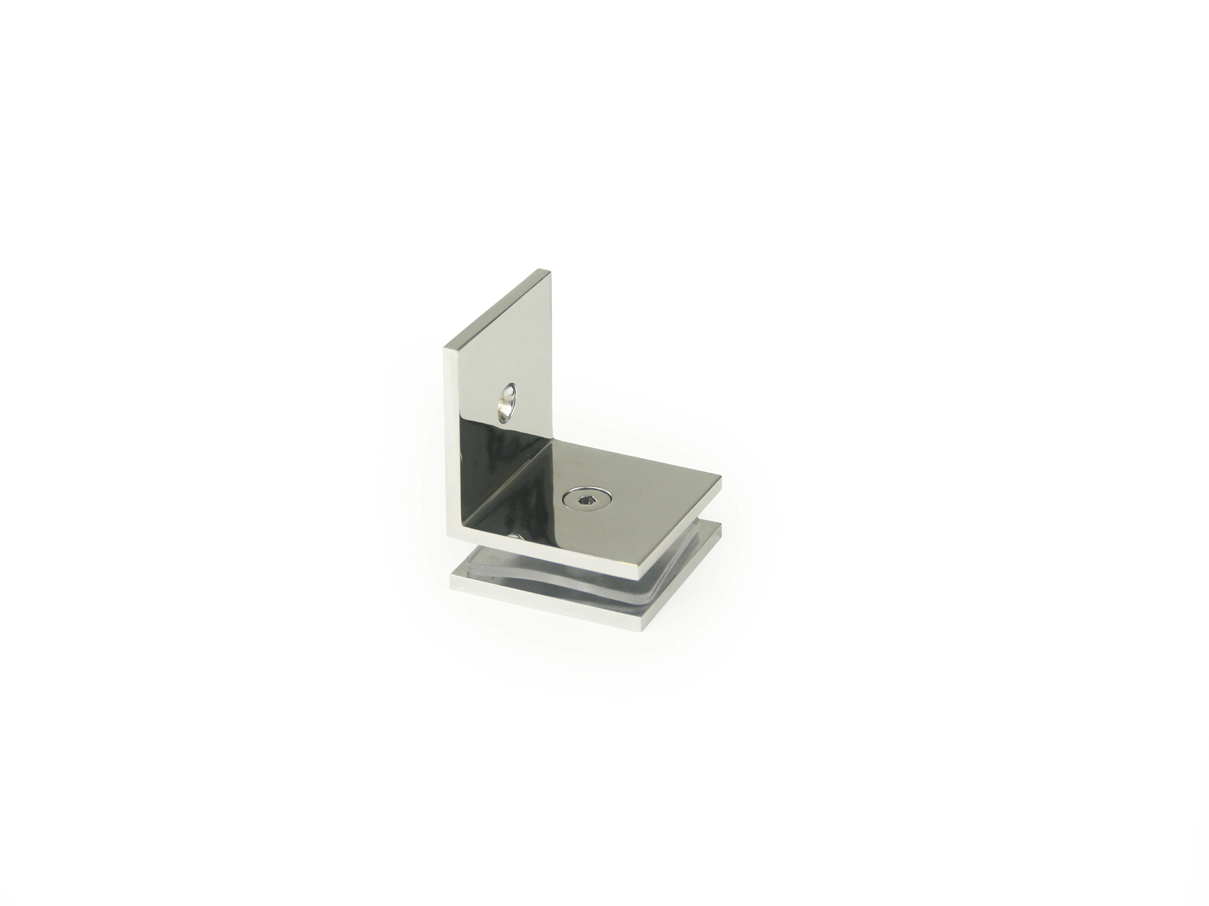 Glass to Wall Square Wall Mount & Glass Clamp