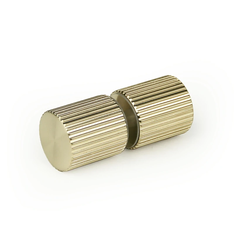 Helix Stripe Brass Back to Back Modern Shower Knobs