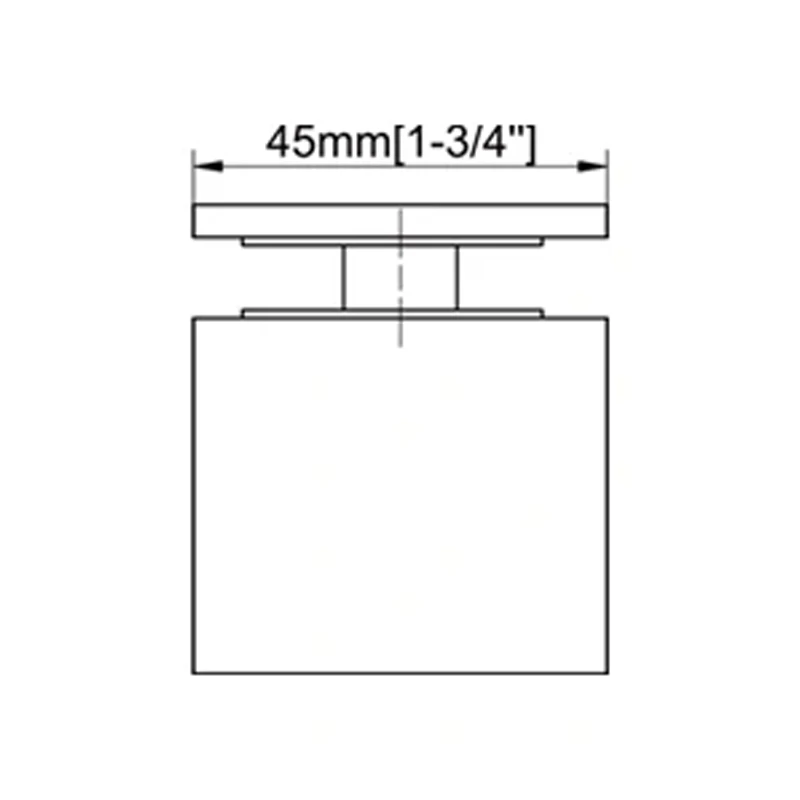Mirror Chrome Finish Glass to Wall Square Glass Clamp Size