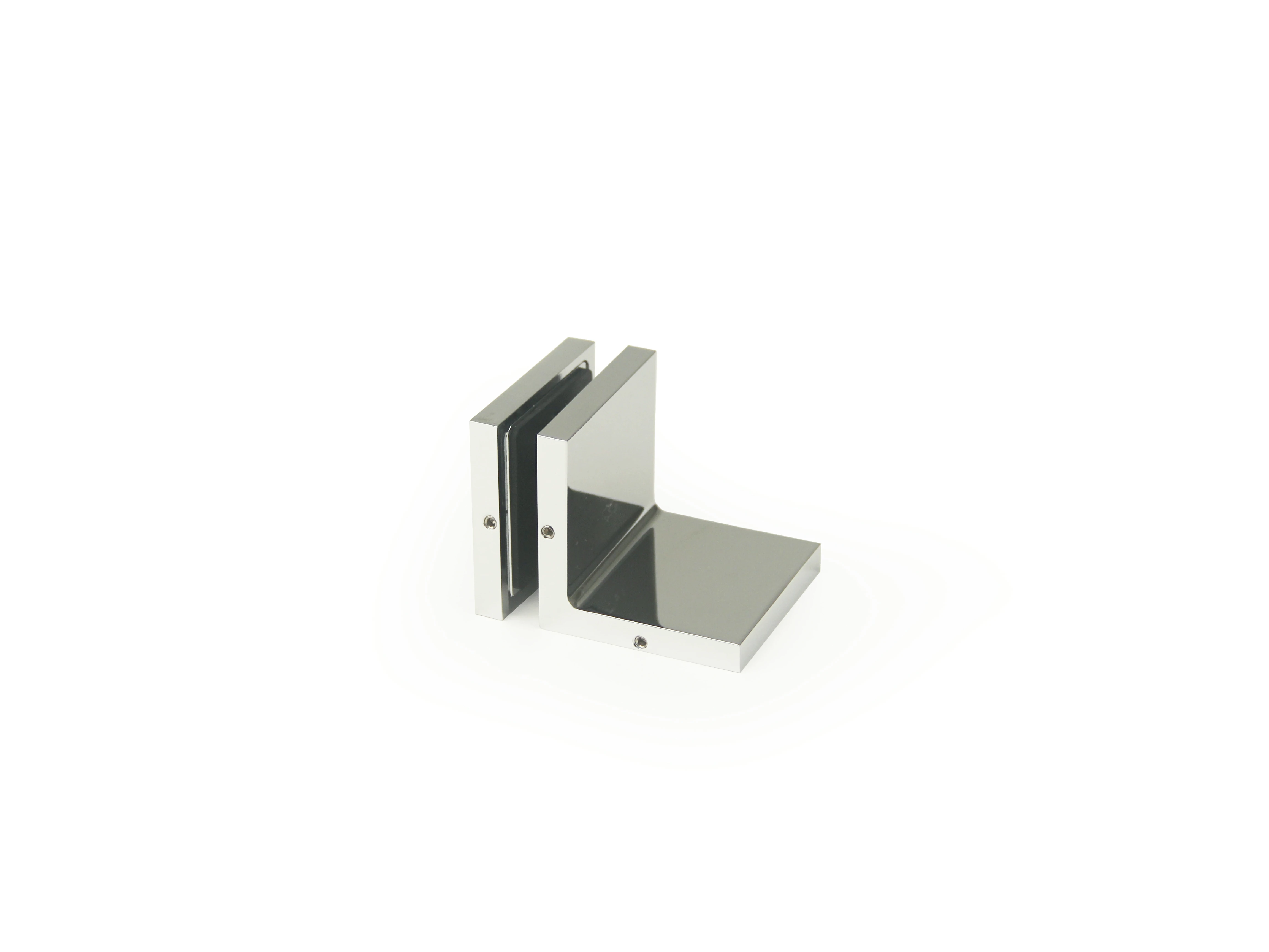 Mirror Chrome Finish Glass to Wall Square Glass Clamp