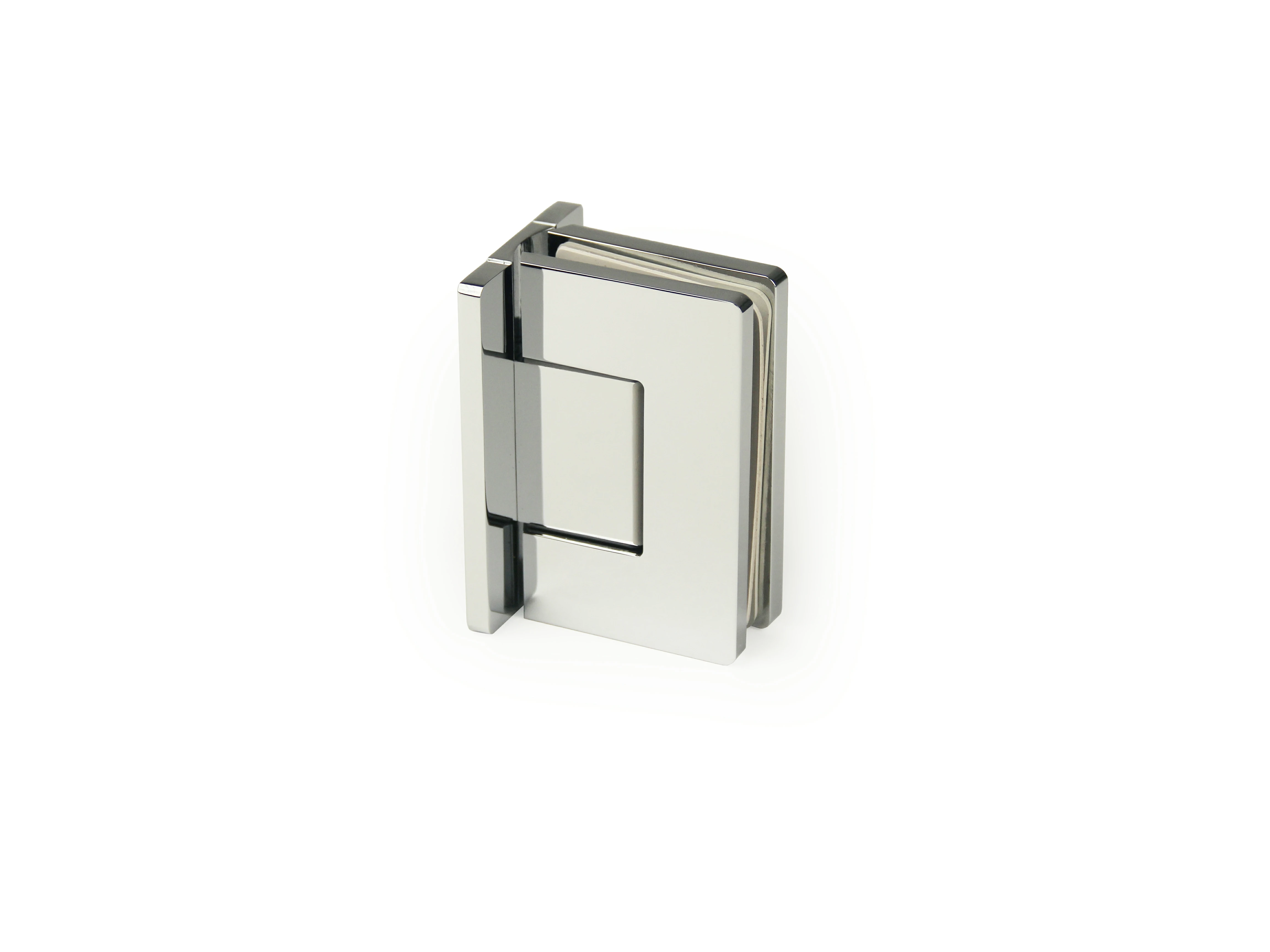 Radius Corners Profile 90° Glass to Glass Shower Door Hinges