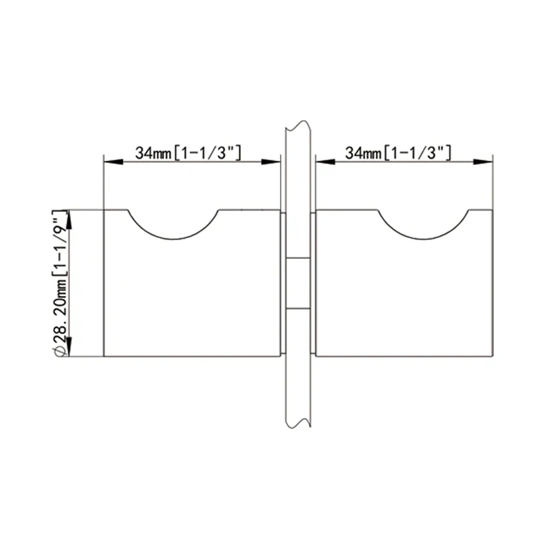 Gold Round Back to Back Finger Grip Shower Knob NY19 Size