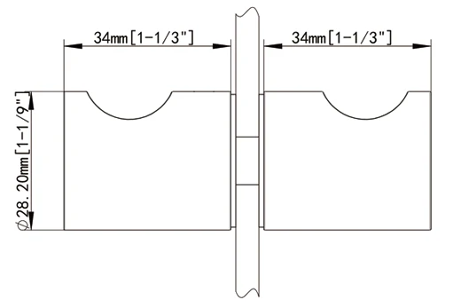 Gold Round Back to Back Finger Grip Shower Knob NY19 Size