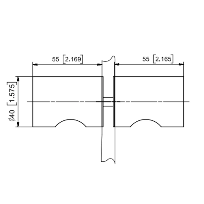 Gold Round Back to Back Finger Grip Shower Knob NY29 Size