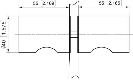 Gold Round Back to Back Finger Grip Shower Knob NY29 Size