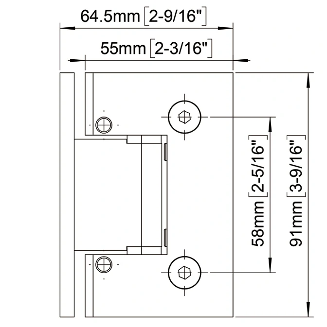 Square Profile Wall to Glass is used in shower enclosures to connect a glass shower door or panel to a wall, it is a specific type of hinge used in frameless shower door systems.The glass shower door hinge is suitable for 5/16